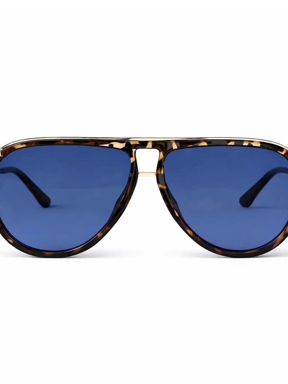 Topfoxx Tortoiseshell Frame Sunglasses with Blue Lenses - Picture 4 of 5